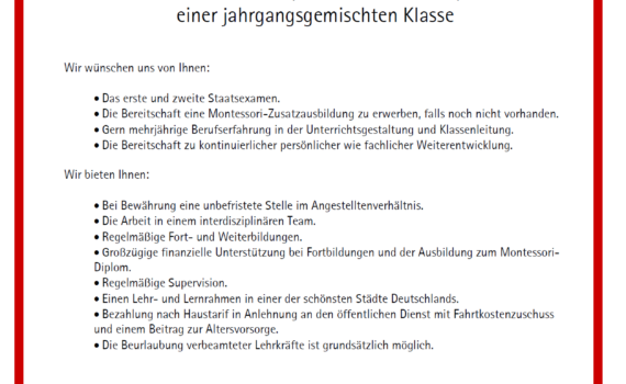 Stellenangebote – Montessori Zentrum Heidelberg